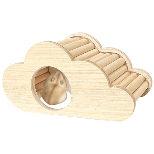 Hamster-Holzversteck aus Naturholz, Haustier-Ratten, Klettern, Spielhütte, Versteck für kleine Hühner, Igel, Chinchilla, Lebensraum, Haustierkäfigzubehör (E) von Copfeu