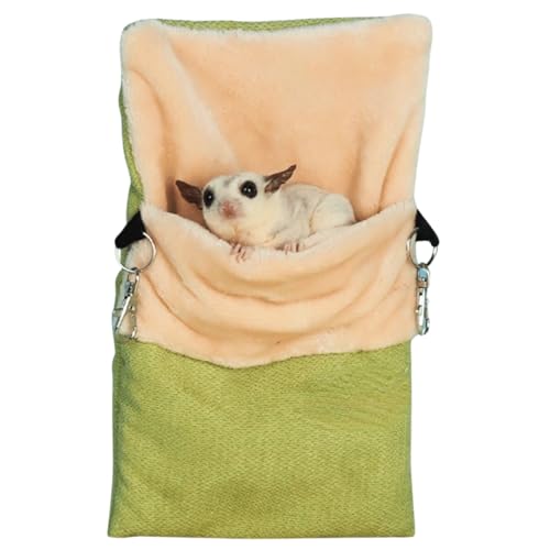 Kleines Haustier-Hängebett, Schlafbeutel mit beheiztem warmem Fach, Haustier-Hängematten-Bett für Hamster, Ratten, Zuckergleiter, Eichhörnchen, Frettchen, warmes Nest, Bett, Versteck Höhle Kleines Haustier-Hängebett, Schlafbeutel mit beheiztem warmem Fach, Haustier-Hängematten-Bett für Hamster, Ratten, Zuckergleiter, Eichhörnchen, Frettchen, warmes Nest, Bett, Versteck Höhle von Copfeu