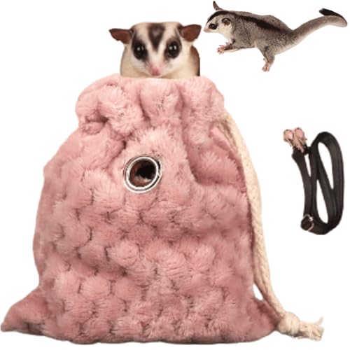 Sugar Glider Bonding Pouch – weicher Schlafsack mit atmungsaktiver Belüftung und Kordelzug, tragbare Reisetasche, Kleintier-Tragetasche für Zucker, Eichhörnchen, Hamster, Ratten, Igel, Vogel, Papagei von Copfeu