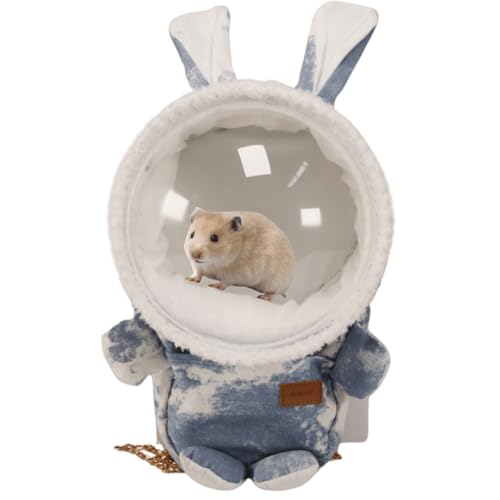 Sugar Glider Reisetasche, Rennmaus, Igel, tragbar, für den Außenbereich, Grau, Eichhörnchen, Ratten, Tragetasche für Kleintiere (Grau, Blau, Klein) von Copfeu