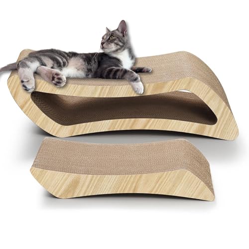 Katzenkratzbrett und Lounge, große Wellpappe, Kratzunterlage und Möbelschutz für Indoor-Katzen, multifunktionales 2-in-1-Kratzbett Katzenkratzbrett und Lounge, große Wellpappe, Kratzunterlage und Möbelschutz für Indoor-Katzen, multifunktionales 2-in-1-Kratzbett von Copper Chisel
