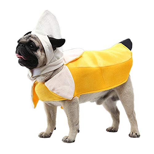 Bananen-Hundekostüm, lustiges Halloween-Kostüm, Cosplay-Kleidung, Overall für kleine, mittelgroße und große Hunde, Welpen, Haustierkostüme für Halloween, Weihnachten, Party, besondere Anlässe Bananen-Hundekostüm, lustiges Halloween-Kostüm, Cosplay-Kleidung, Overall für kleine, mittelgroße und große Hunde, Welpen, Haustierkostüme für Halloween, Weihnachten, Party, besondere Anlässe von Coppthinktu