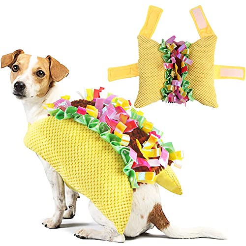 Coppthinktu Hunde-Taco-Kostüm, gelb, Polyester, Größe L, Halloween Coppthinktu Hunde-Taco-Kostüm, gelb, Polyester, Größe L, Halloween von Coppthinktu