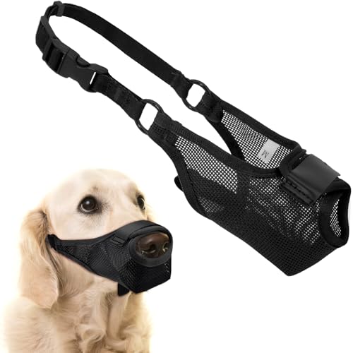 Coppthinktu Maulkorb für Hunde, atmungsaktiver Air-Mesh-Maulkorb für kleine, mittelgroße und große Hunde, weicher Hundemaulkorb zum Beißen, Bellen, Mundabdeckung mit Öffnung vorne, ermöglicht Trinken Coppthinktu Maulkorb für Hunde, atmungsaktiver Air-Mesh-Maulkorb für kleine, mittelgroße und große Hunde, weicher Hundemaulkorb zum Beißen, Bellen, Mundabdeckung mit Öffnung vorne, ermöglicht Trinken von Coppthinktu