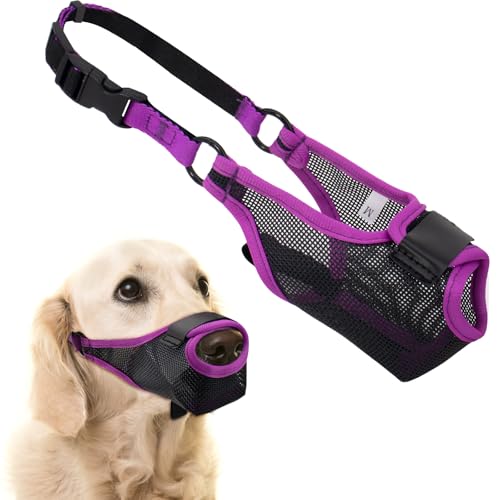 Coppthinktu Maulkorb für Hunde, atmungsaktiver Air-Mesh-Maulkorb für kleine, mittelgroße und große Hunde, weicher Hundemaulkorb zum Beißen, Bellen, Mundabdeckung mit Öffnung vorne, ermöglicht Trinken Coppthinktu Maulkorb für Hunde, atmungsaktiver Air-Mesh-Maulkorb für kleine, mittelgroße und große Hunde, weicher Hundemaulkorb zum Beißen, Bellen, Mundabdeckung mit Öffnung vorne, ermöglicht Trinken von Coppthinktu