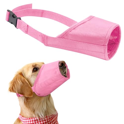 Coppthinktu Maulkorb für kleine, mittelgroße und große Hunde, bellen, beißen, kauen, verstellbarer Mundschutz, Rosa, Größe XS Coppthinktu Maulkorb für kleine, mittelgroße und große Hunde, bellen, beißen, kauen, verstellbarer Mundschutz, Rosa, Größe XS von Coppthinktu
