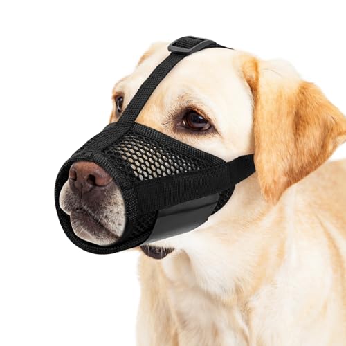 Coppthinktu Netz-Maulkorb für kleine, mittelgroße und große Hunde, atmungsaktiver Hunde-Mundschutz, Maulkorb gegen Beißen, Bellen, verstellbarer Maulkorb für Hunde, Mundabdeckung ermöglicht Hecheln Coppthinktu Netz-Maulkorb für kleine, mittelgroße und große Hunde, atmungsaktiver Hunde-Mundschutz, Maulkorb gegen Beißen, Bellen, verstellbarer Maulkorb für Hunde, Mundabdeckung ermöglicht Hecheln von Coppthinktu