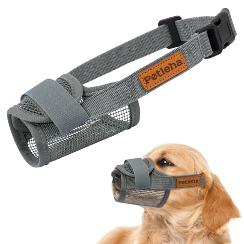 Coppthinktu Weicher Hundemaulkorb, atmungsaktiver Netz-Maulkorb für kleine, mittelgroße und große Hunde, verstellbare Maulkörbe, um Beißen und Bellen zu verhindern, Hundemundabdeckung ermöglicht Coppthinktu Weicher Hundemaulkorb, atmungsaktiver Netz-Maulkorb für kleine, mittelgroße und große Hunde, verstellbare Maulkörbe, um Beißen und Bellen zu verhindern, Hundemundabdeckung ermöglicht von Coppthinktu