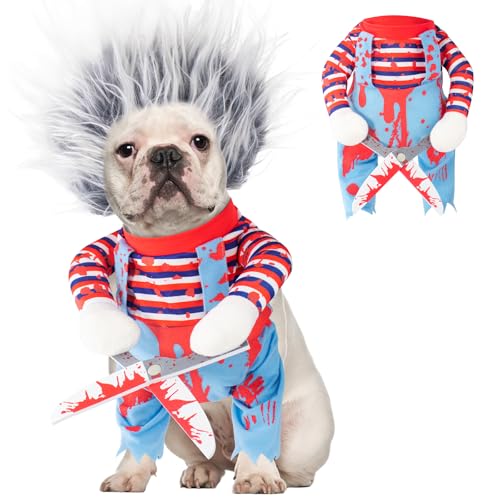 Deadly Dog Kleidung Hund Haustier Halloween-Kostüm für kleine, mittelgroße und große Hunde Deadly Dog Kleidung Hund Haustier Halloween-Kostüm für kleine, mittelgroße und große Hunde von Coppthinktu
