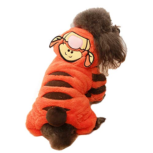 Tiger Hundekostüm Lustiges Halloween Hundekostüm Niedlich Hund Cosplay Jumpsuit Mode Kleid für Welpen Kleine Mittlere Große Hunde Besondere Ereignisse Foto Requisiten Zubehör von Coppthinktu