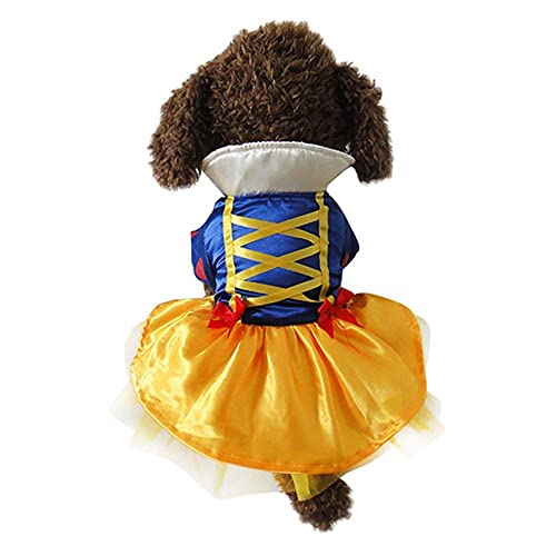 Youbedo Schneewittchen Hundekostüm – Weihnachten Prinzessin Welpenkleid, Schneewittchen Haustierbekleidung für Party Weihnachten Halloween besondere Anlässe Kostüm von Coppthinktu