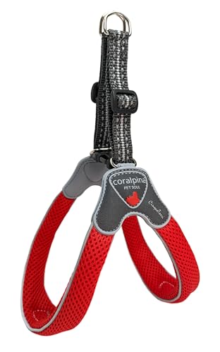 Coralpina Hunde- und Welpengeschirr, italienisches Design, weiches Airmesh, Größe XS, Rot Coralpina Hunde- und Welpengeschirr, italienisches Design, weiches Airmesh, Größe XS, Rot von Coralpina