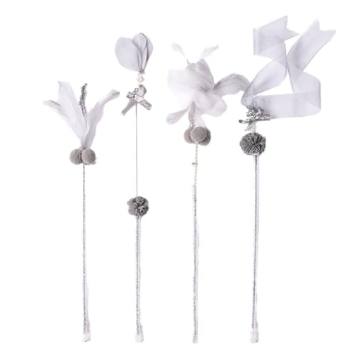 Corghd Katzenspielzeug für Haustiere, Katzenspielzeug, Märchen, Katzenstab, Band, Beißen, Katzenstab, Glocke, Spielzeug-Set, Katzenspielzeug, 4 Stück von Corghd