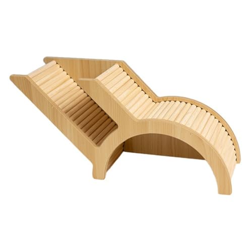 Corghd Verstecktes Hamsterhaus aus Holz, waschbar, mit Kletterleiter, Zwergmaus, Haustier, Bogenbrücke, Tunnel von Corghd