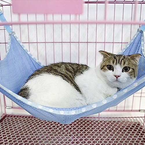 Corlidea Beruhigendes Bett für Katzen und Kleine Hunde Spielschaukel Schlafruhe für Katzen Haustierhäuser Holz Für Draußen (Blue One Size) von Corlidea