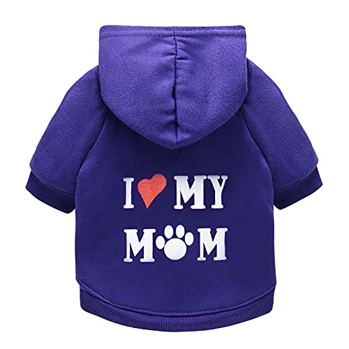 Corlidea Kleine Baumwoll-Fashion-T-Shirt Hund Tier Welpe Kleidung Kostümmischung Tierkleidung Hundepullover Softshell (c-Purple, L) von Corlidea