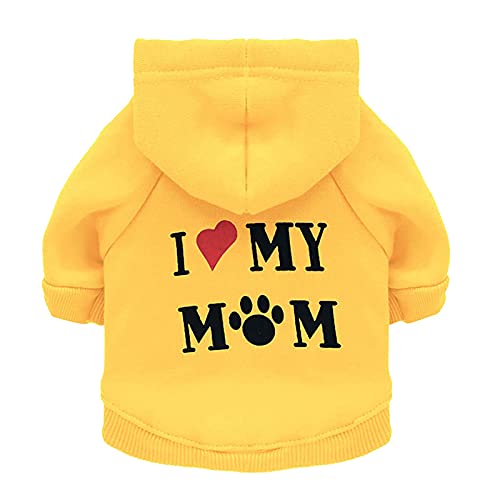 Corlidea Kleine Baumwoll-Fashion-T-Shirt Hund Tier Welpe Kleidung Kostümmischung Tierkleidung Hundepullover Softshell (c-Yellow, L) von Corlidea