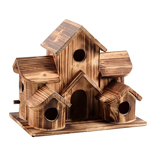 Haus für den Außenbereich, mit 6 Löchern, Vögel, blau, Finken, Nistkasten, Nistkasten, für Dekoration von Garten/Hof/Patio, Vogelhaus, Kaninchen, zum Aufhängen Haus für den Außenbereich, mit 6 Löchern, Vögel, blau, Finken, Nistkasten, Nistkasten, für Dekoration von Garten/Hof/Patio, Vogelhaus, Kaninchen, zum Aufhängen von Corlidea