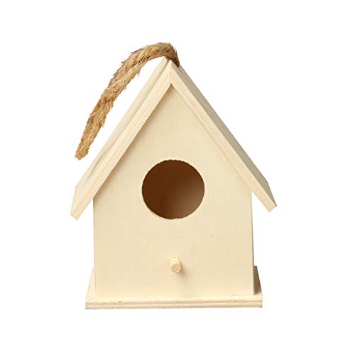 Vogelhaus zum Aufhängen aus Holz, Vogelhaus aus Holz, hängend, für den Außenbereich, Landhäuser für kleine Vögel, Spatzen, Blaumeise von Corlidea
