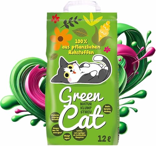 Greencat corncat 4x12 l Katzenstreu klumpend Ökostreu von GreenCat