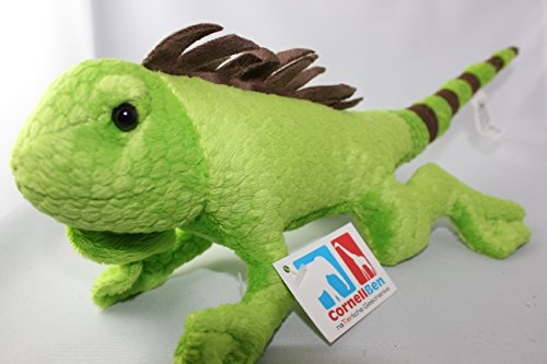 Cornelißen - 1017102neu - Leguan, hellgrün, Plüsch, 35cm, waschbar bis 30 Grad von Mcties