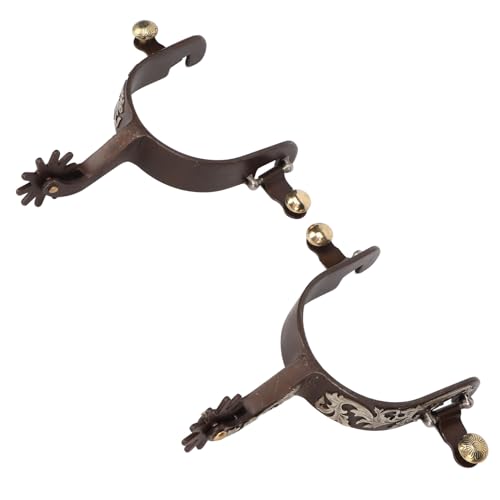 Cornesty Cowboy Sporen Vintage Bronze Stahl Pferdesporen mit Drehbarem Zahnrad für Pferd Cornesty Cowboy Sporen Vintage Bronze Stahl Pferdesporen mit Drehbarem Zahnrad für Pferd von Cornesty
