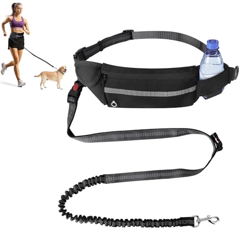 Corpower Joggingleine Hunde, Laufleine für Hunde, Bauchgurt Hundeleine - Multifunktional, Bietet Platz für Eine Wasserflasche, Geeignet zum Joggen, Radfahren, Wandern von Corpower