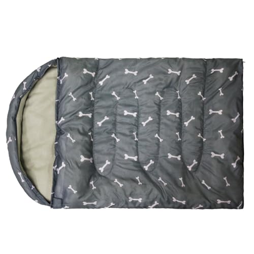 Correa Wasserdichter, Warmer Haustier-Schlafsack, Outdoor-Camping-Hundebett, Decke, Plüschkissen, Matratze, Kordelzug, Haustierbett, Zwingermatte B, Langlebig, Einfach zu Bedienen von Correa