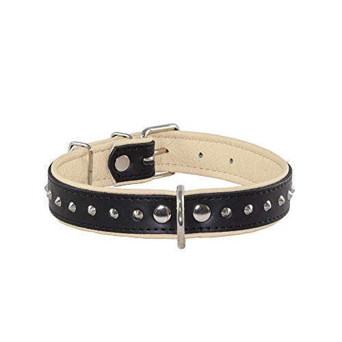 Corspet™ Vollnarbiges Nappaleder Hundehalsband, Breiter und Dicker Hundehalsband, Doppelseitig super weich gepolstert |Handgefertigt in der EU| strapazierfähig für große & Extra groß Hunde [49-59 cm] von Corspet