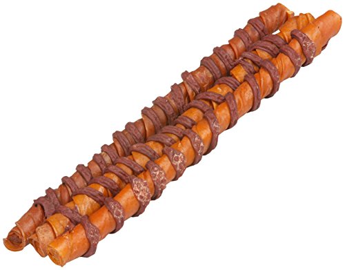 Corwex Kaurolle mit Lamm (3x34cm), extra lecker und fettarm, 1 Metter Kaurolle für Hunde aus Rinderhaut mit 100% Lammfleisch von Corwex