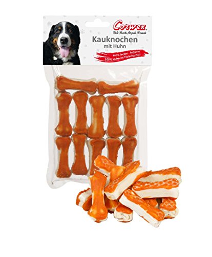 Corwex Hundesnack 12 x 5cm Kauknochen mit Huhn (5er Pack) von Corwex