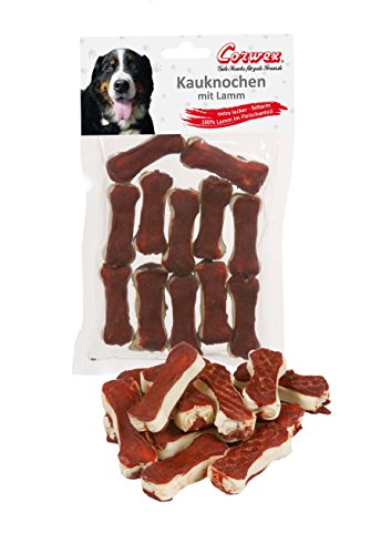 Corwex Kauknochen (12x5cm mit Lamm), für kleine Hunde, extra lecker & fettarm, Hunde-Kauartike mit 100% Lamm im Fleischanteil von Corwex