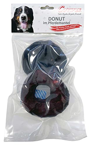 Corwex Doppel-Donut mit Pferd (2er Pack), Hundesnack Kauring Bagel, getreidefrei & fettarm, 100% Pferd im Fleischanteil, ø 12-13 cm, für Sensible Hunde von Corwex