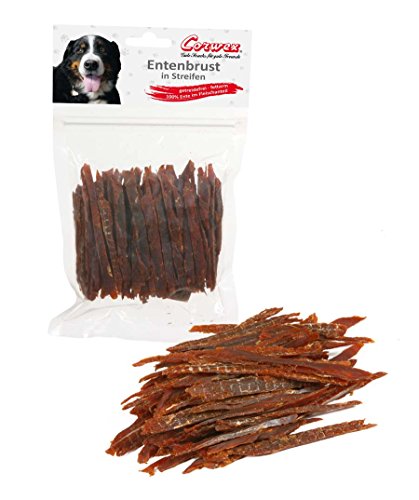 Corwex Hundesnack Entenbrust in Streifen (5 x 250 g) von Corwex
