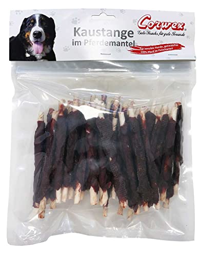 Corwex Hundesnack Kaustange im Pferdemantel Maxi-Pack | Getreidefreie | leckere Kaustangen für Sensible Hunde (2 x 500 g) von Corwex