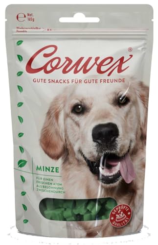 Corwex Soft-Treats (Minze, 1x165g), Hundesnack - Tranigssnacks, herzhaft softe Hundeleckerli für Training, für alle Rassengrößen, glutenfrei & mit hohem Fleischanteil, Geflügel mit Minze von Corwex