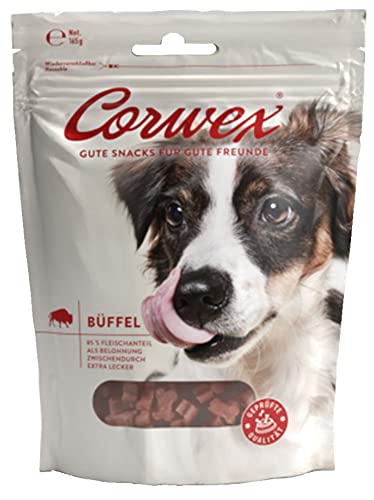 Corwex Hundesnack Soft-Treats | Tranigssnacks | herzhaft softe Hundeleckerli für Training oder als Snack | Für Alle Rassengrößen | glutenfrei & mit hohem Fleischanteil (Büffel - 165g) von Corwex