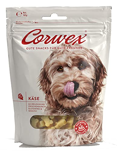 Corwex Soft-Treats (Käse, 1x165g), Hundesnack - Tranigssnacks, herzhaft softe Hundeleckerli für Training, für alle Rassengrößen, glutenfrei - Käse Kartoffelknochen von Corwex