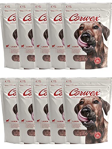 Corwex Hundesnack Soft-Treats | Tranigssnacks | herzhaft softe Hundeleckerli für Training oder als Snack | Für Alle Rassengrößen | glutenfrei & mit hohem Fleischanteil (Lamm, 10 x 165g) von Corwex