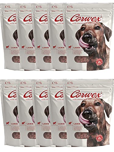 Corwex Soft-Treats (Lamm, 10x165g), Hundesnack - Tranigssnacks, herzhaft softe Hundeleckerli für Training, für alle Rassengrößen, glutenfrei & mit hohem Fleischanteil von Corwex