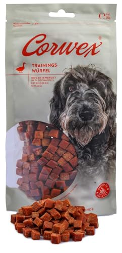 Corwex Trainingswürfel Hundesnacks mit Ente, Monoprotein, Trainee Snack, getreidefreie Leckerlie fürs Hundetraining (250g, Ente) von Corwex
