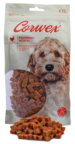 Corwex Trainingswürfel Hundesnacks mit Huhn, Monoprotein, Trainee Snack, getreidefreie Leckerlie fürs Hundetraining (250g, Huhn) von Corwex
