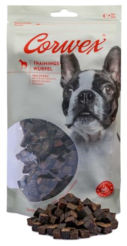 Corwex Trainingswürfel Hundesnacks mit Pferd, Monoprotein, Trainee Snack, getreidefreie Leckerlie fürs Hundetraining (250g, Pferd) von Corwex