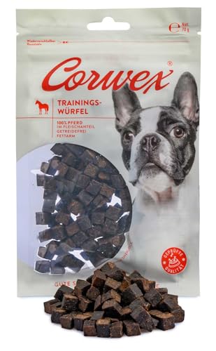 Corwex Trainingswürfel Hundesnacks mit Pferd, Monoprotein, Trainee Snack, getreidefreie Leckerlie fürs Hundetraining (70g, Pferd) von Corwex