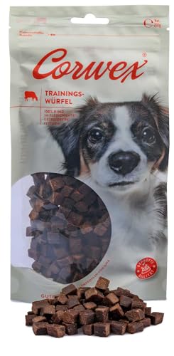 Corwex Trainingswürfel Hundesnacks mit Rind, Monoprotein, Trainee Snack, getreidefreie Leckerlie fürs Hundetraining (250g, Rind) von Corwex