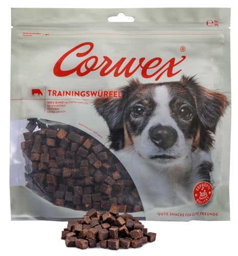 Corwex Trainingswürfel Hundesnacks mit Rind, Monoprotein, Trainee Snack, getreidefreie Leckerlie fürs Hundetraining (500g, Rind) von Corwex