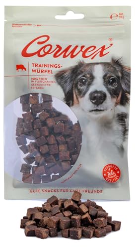 Corwex Trainingswürfel Hundesnacks mit Rind, Monoprotein, Trainee Snack, getreidefreie Leckerlie fürs Hundetraining (70g, Rind) von Corwex