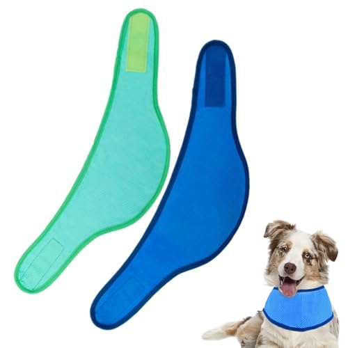 2 Stück Hund Kühlende Bandana, Verstellbare Atmungsaktive EIS-Halsband Schal für Sommer Hitze, Verhindert Überhitzung Sommer Unentbehrlich für Outdoor-Abenteuer (M) von Cosiesnest