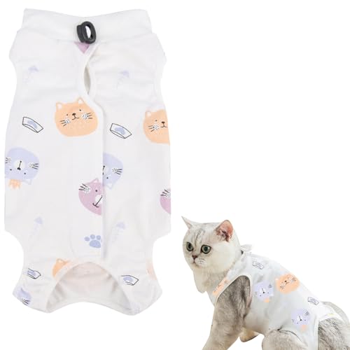 Erholungsanzug für Katzen Erholungsanzug für Katzen nach einer Operation Kleidung für Katzenkastrationen Atmungsaktive Baumwoll-Katzenkleidung Kätzchen Onesie Bodysuit Anti-Lecken und Shedding (L) Erholungsanzug für Katzen Erholungsanzug für Katzen nach einer Operation Kleidung für Katzenkastrationen Atmungsaktive Baumwoll-Katzenkleidung Kätzchen Onesie Bodysuit Anti-Lecken und Shedding (L) von Cosiesnest