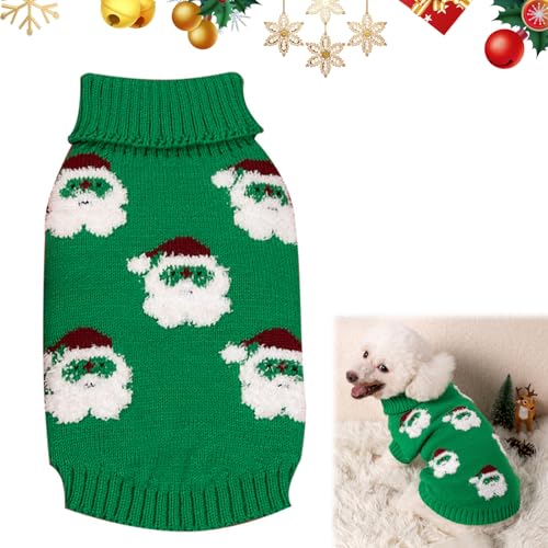 Hundepullover Kleine Hunde Hundepulli Mittelgroße Winter Hundebekleidung & Zubehör Hundezubehör für Kleine Wolle Gestrickt Sweater für Hunde 5-8kg Hundejacke Haustier Pullover Tricolour (Grün) Hundepullover Kleine Hunde Hundepulli Mittelgroße Winter Hundebekleidung & Zubehör Hundezubehör für Kleine Wolle Gestrickt Sweater für Hunde 5-8kg Hundejacke Haustier Pullover Tricolour (Grün) von Cosiesnest